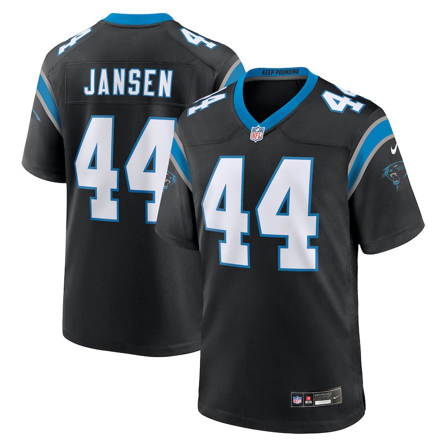 Men Carolina Panthers #44 J.J. Jansen Nike Black Team Game NFL Jersey